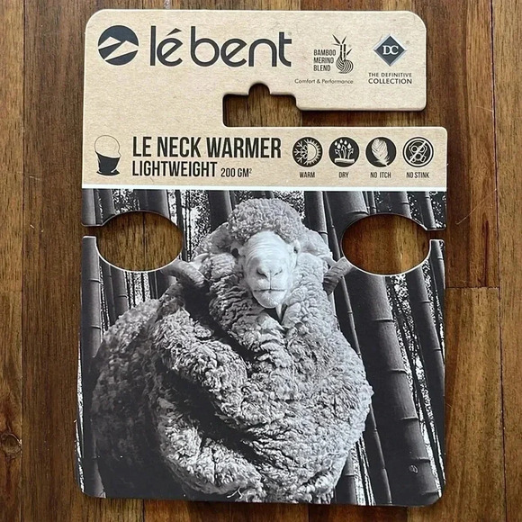 Le Bent definitive le neck warmer bamboo merino wool lightweight 200gm aqua - Picture 8 of 8